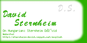 david sternheim business card